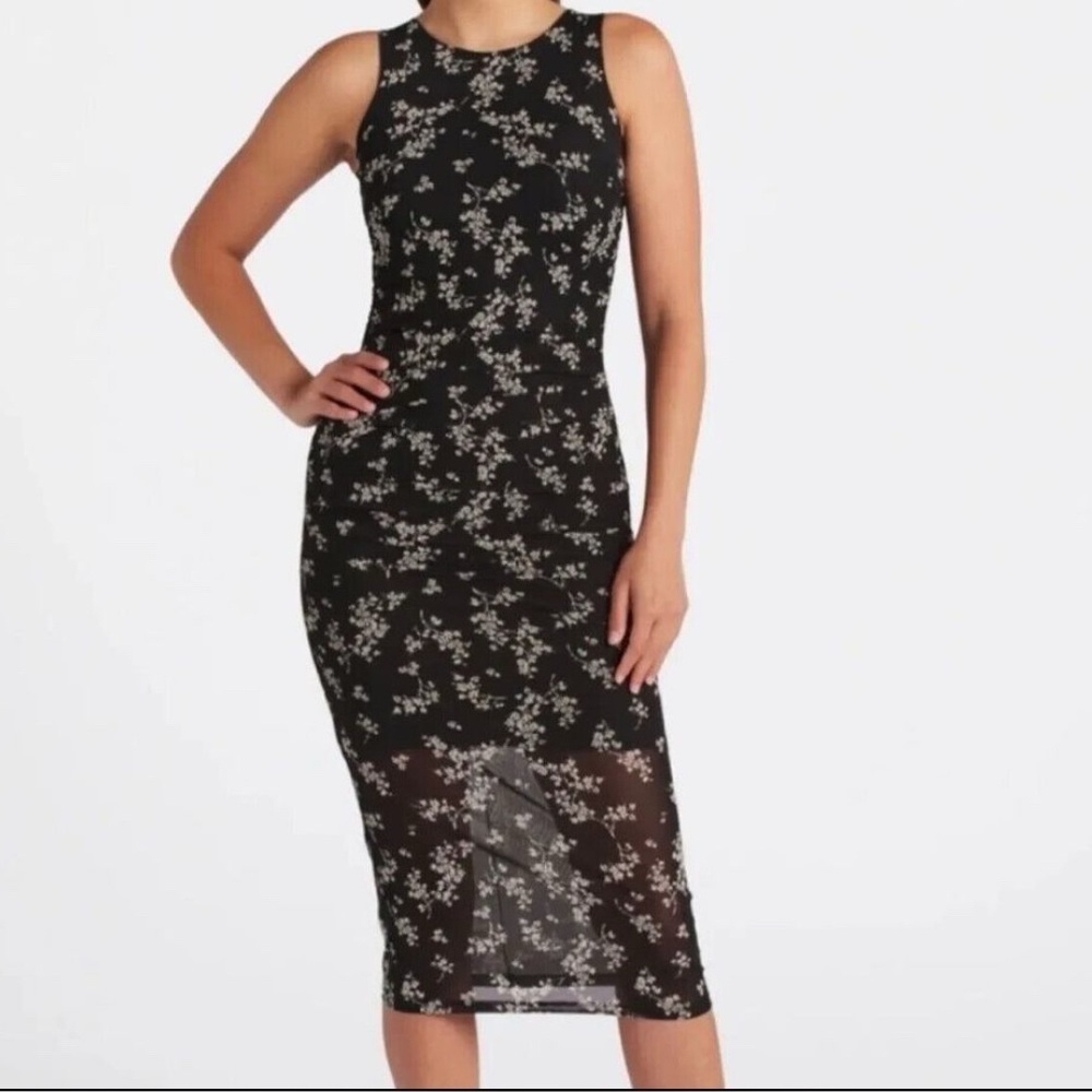 41 Hawthorne Floral Black stretchy Dress size 1X nwt